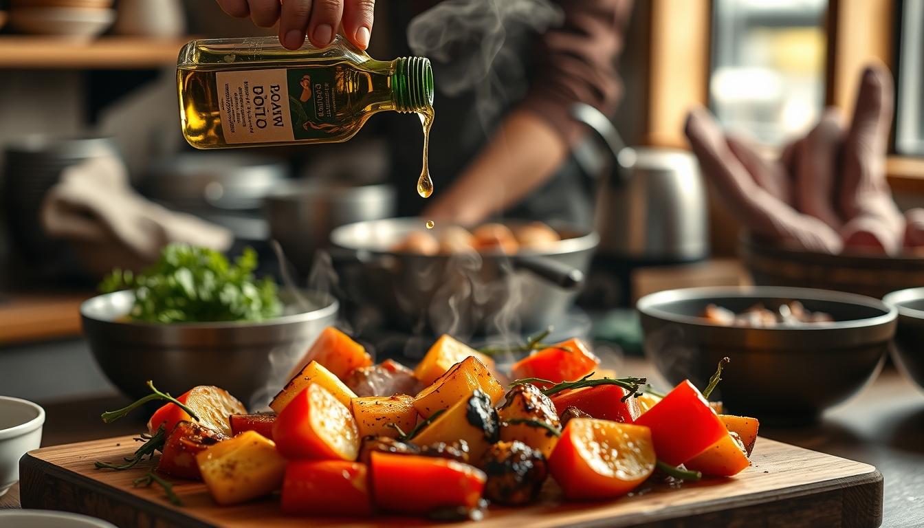 Seasonal meal prepared in a home kitchen